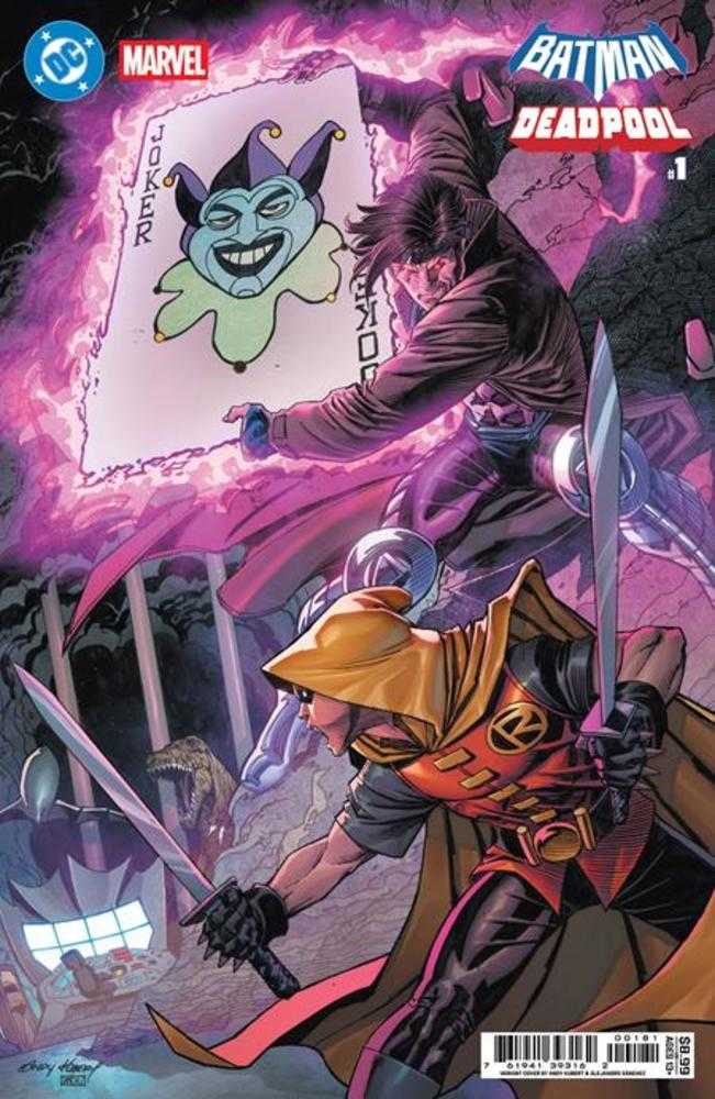 DC Marvel Batman Deadpool #1 (One Shot) Cover I Andy Kubert Damian Wayne Gambit Card Stock Variant