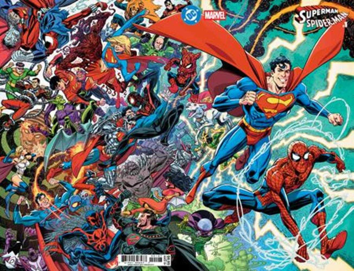 DC Marvel Superman Spider-Man #1 (One Shot) Cover O Scott Koblish Supermans & Spider Mans Card Stock Variant