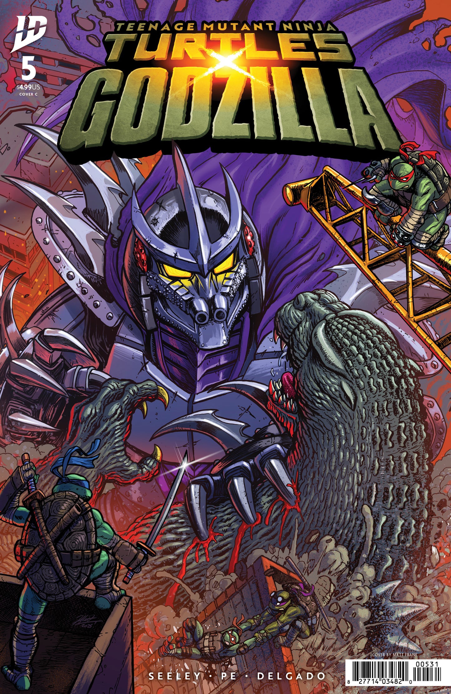 Teenage Mutant Ninja Turtles X Godzilla #5 Variant C (Frank)