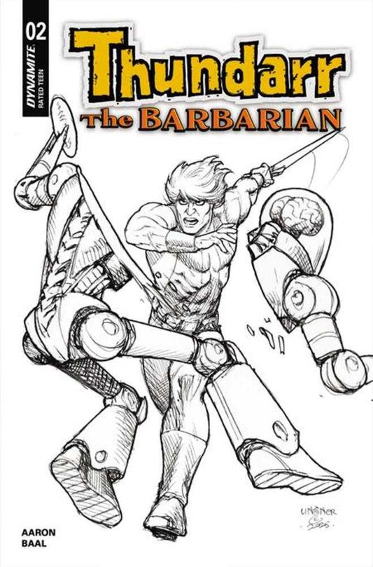 Thundarr The Barbarian #2 Cover L Joseph Michael Linsner Line Art Variant